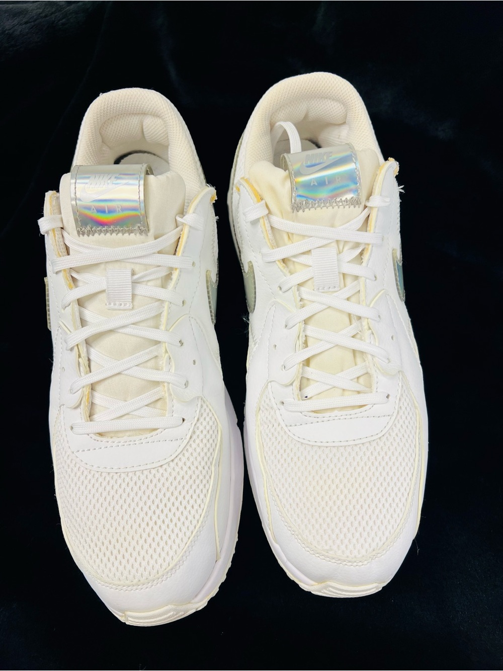 Nike Air Max Excee White and Silver Holographic Sneakers Womens 12 Mens 10.5 - Picture 6 of 9